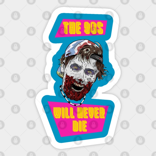 90s Zombie Sticker by Black Snow Comics